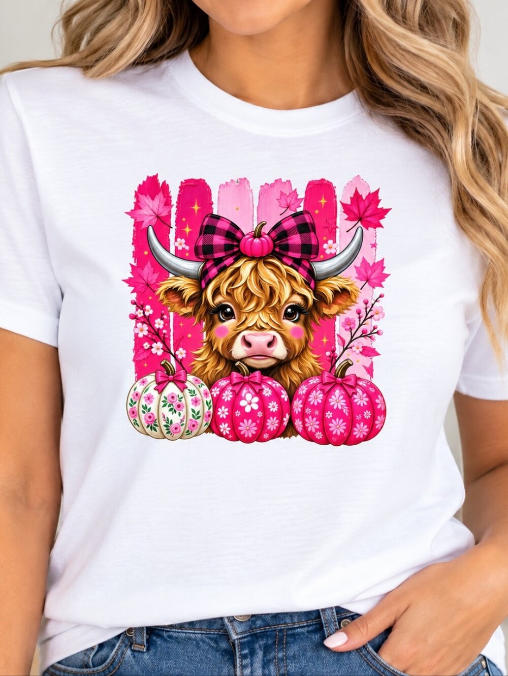 Breast Cancer Awareness Pink Ribbon Graphic Short Sleeve Tee